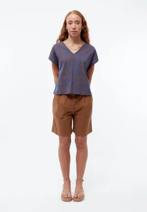 GBORLANDA shorts made from organic cotton twill - Pecan Brown Givn Berlin