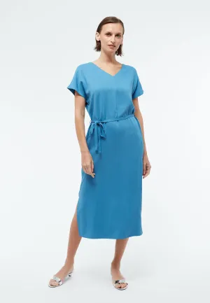 GBPHILINE midi dress from LENZING™ ECOVERO™ with tie belt - Gentle Blue Givn Berlin