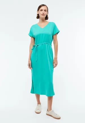 GBPHILINE Relaxed Fit Dress From LENZING™ ECOVERO™ With Belt - Amalfi Green Givn Berlin