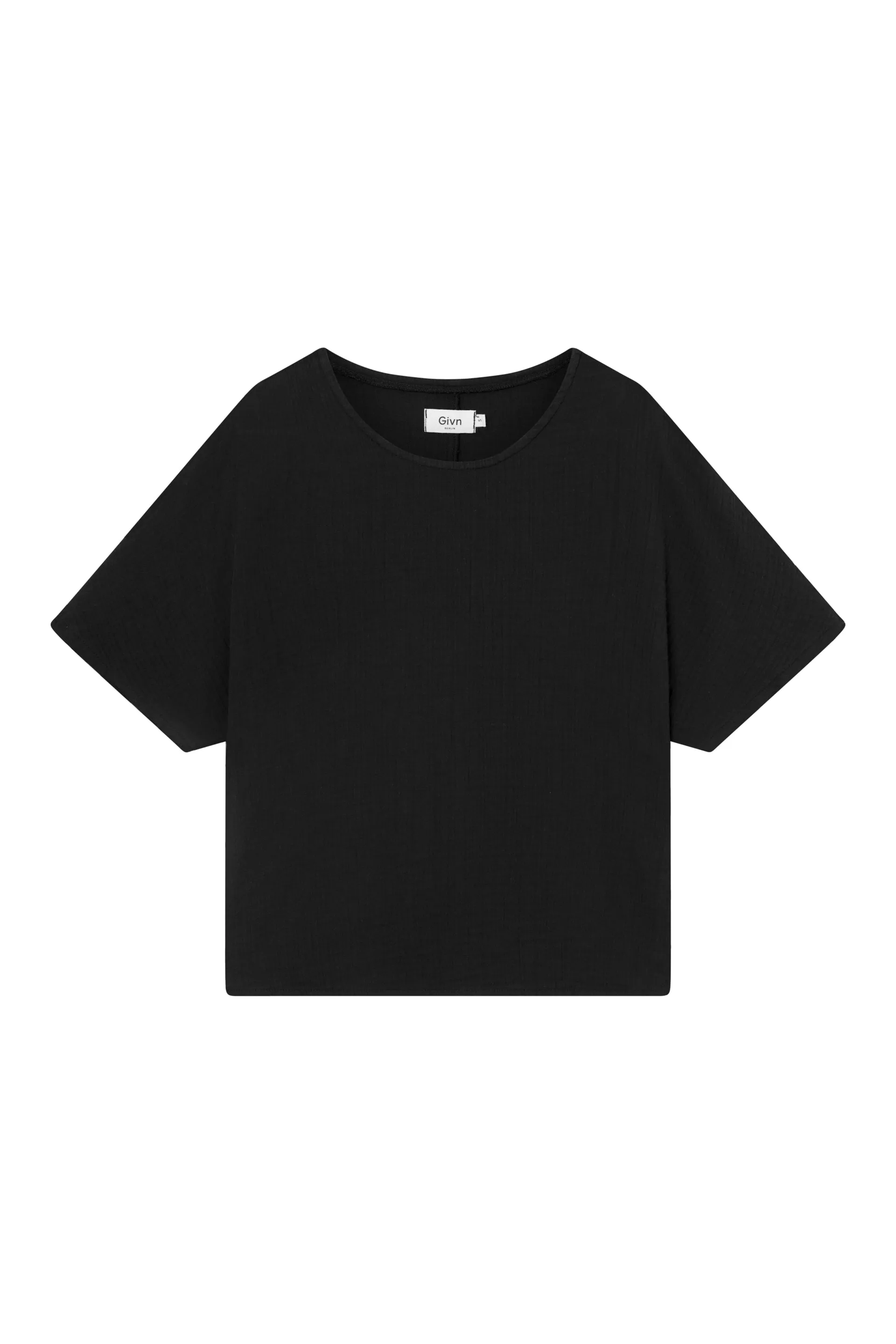 GBPINA relaxed fit muslin T-shirt made from organic cotton - Black (muslin) Givn Berlin