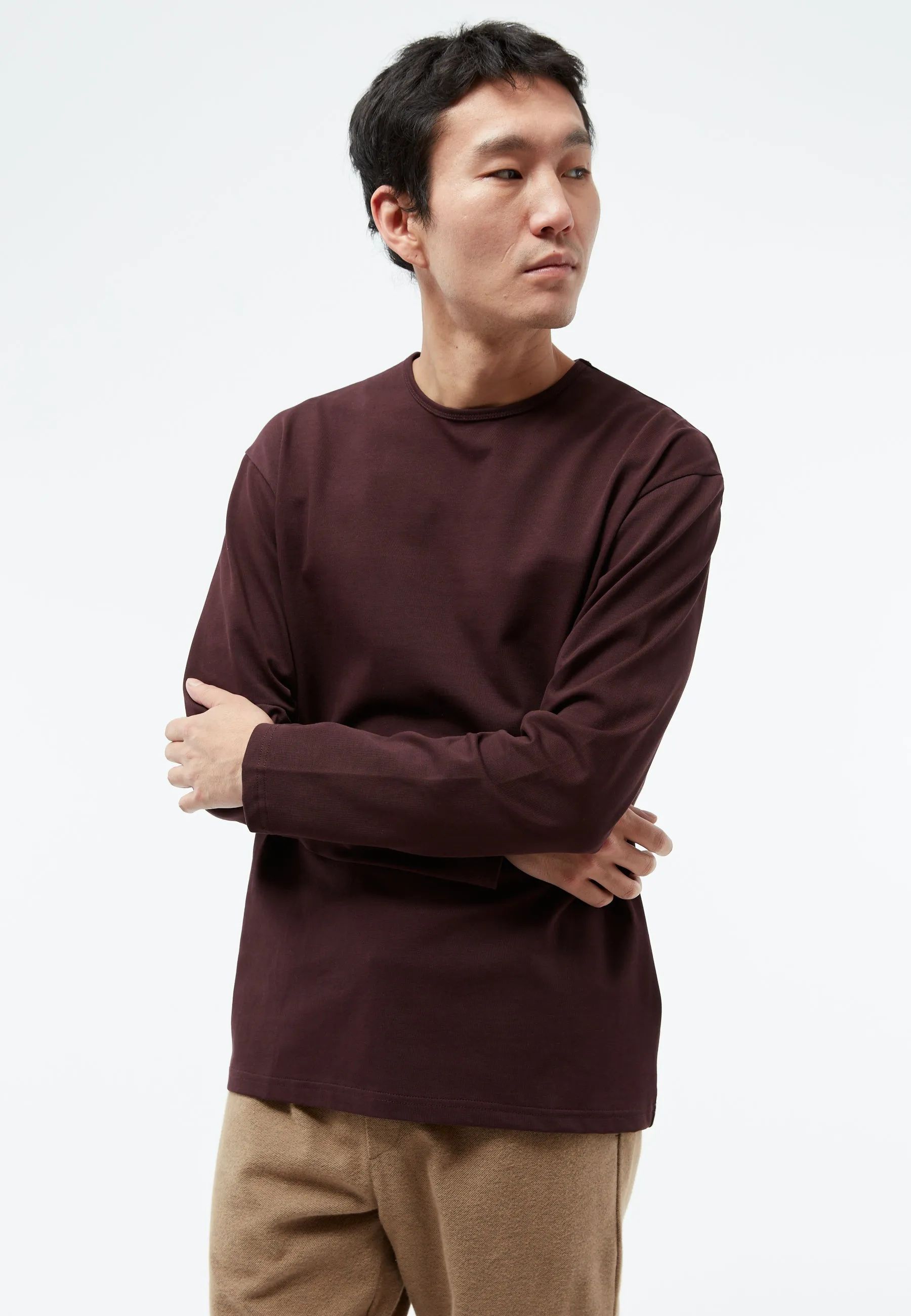 GBPITTIE Heavyweight longsleeve made from organic cotton - Midnight Plum Givn Berlin