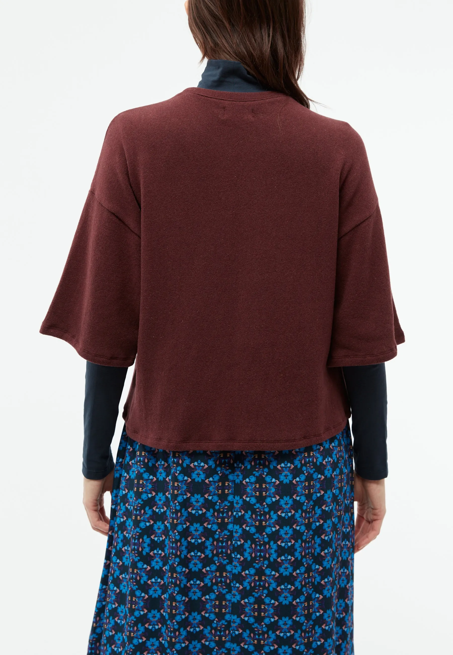 GBSELMA sweater made from recycled cotton - eggplant Givn Berlin