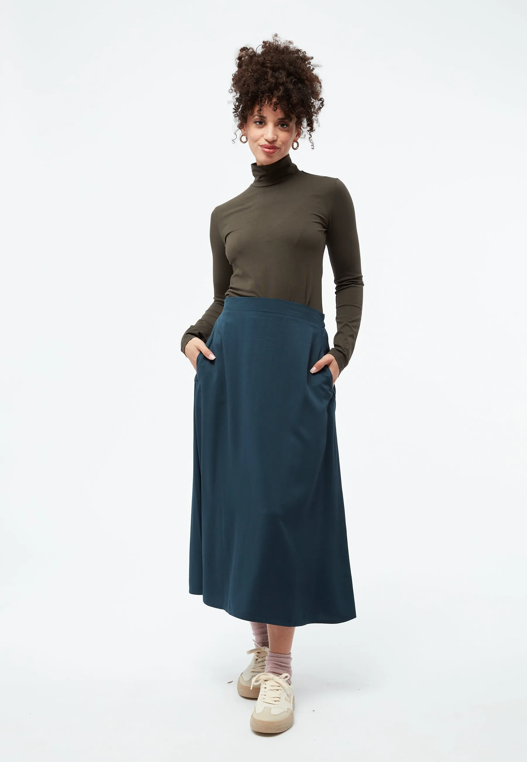 GBVIDA organic cotton longsleeve with turtleneck - Dark Olive Givn Berlin