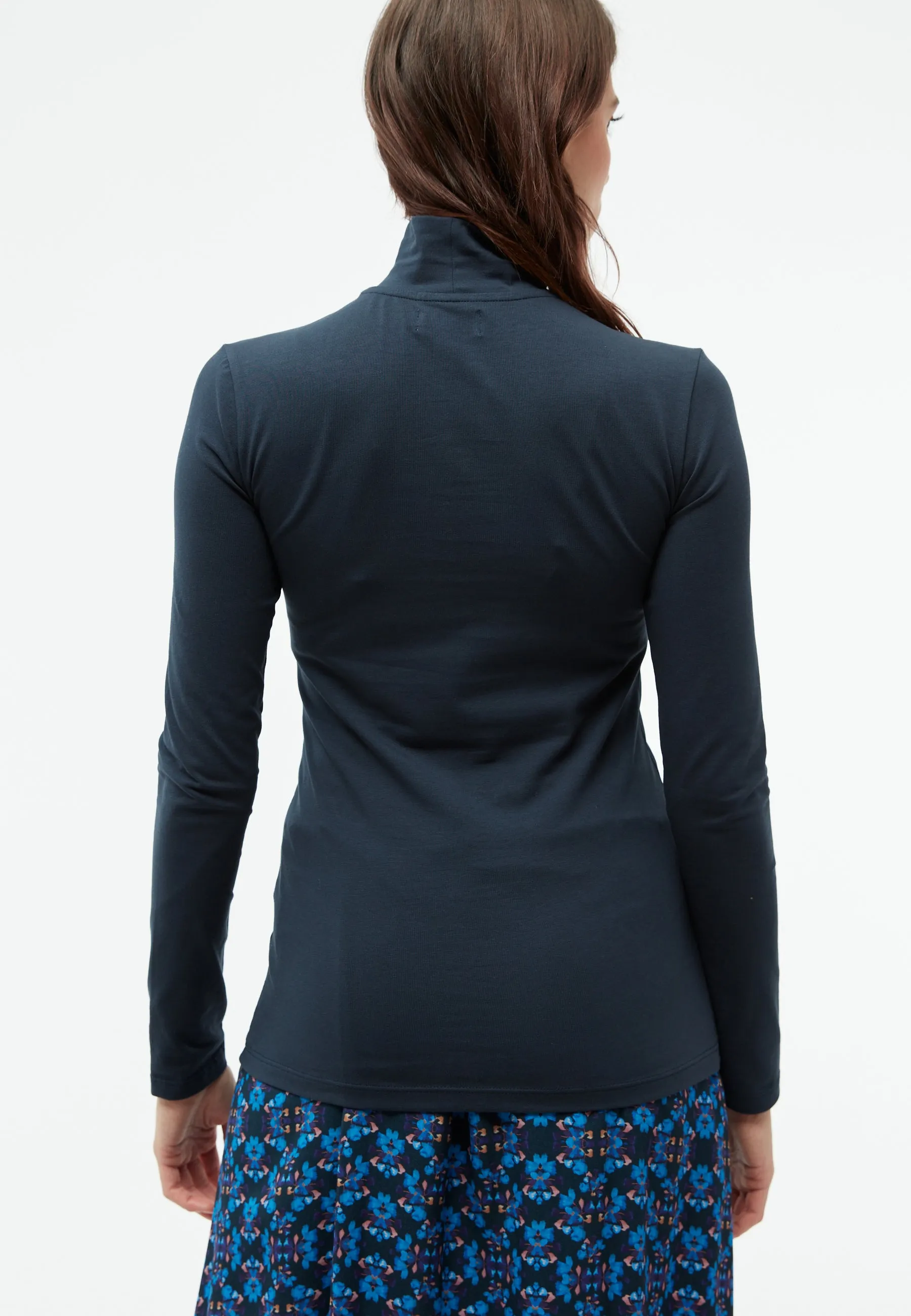 GBVIDA organic cotton longsleeve with turtleneck - Midnight Blue Givn Berlin