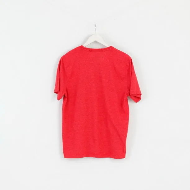 George Coca Cola Mens M T-Shirt Red Cotton Blend Classic Top Crew Neck