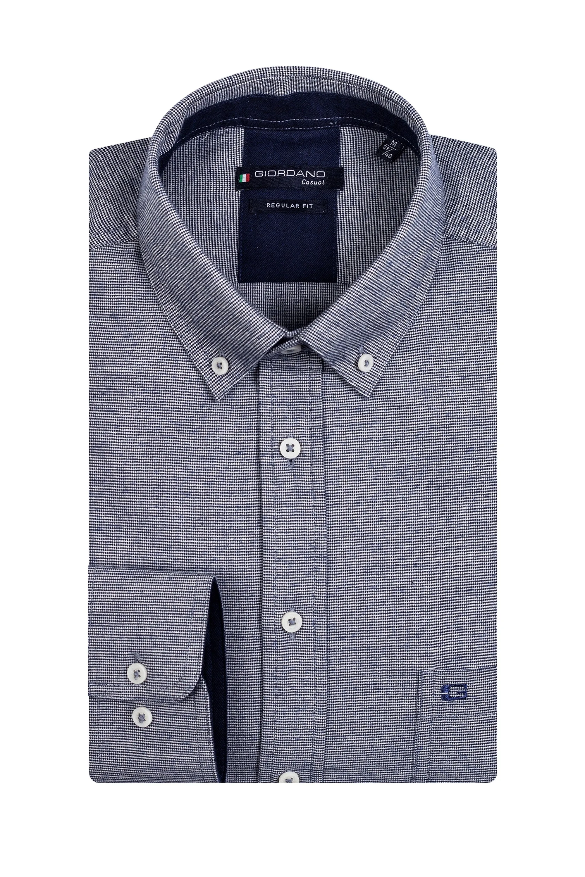 Giordano Ivy Long Sleeve Shirt Blue