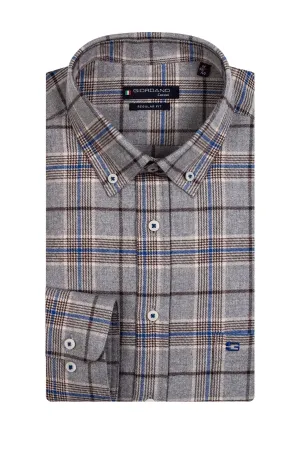 Giordano Long Sleeved Shirt Grey Multi Check