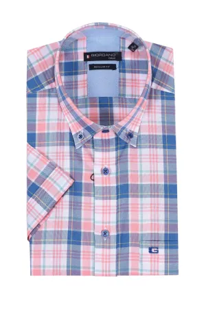 Giordano Regular Fit Shirt Pink Multi Check