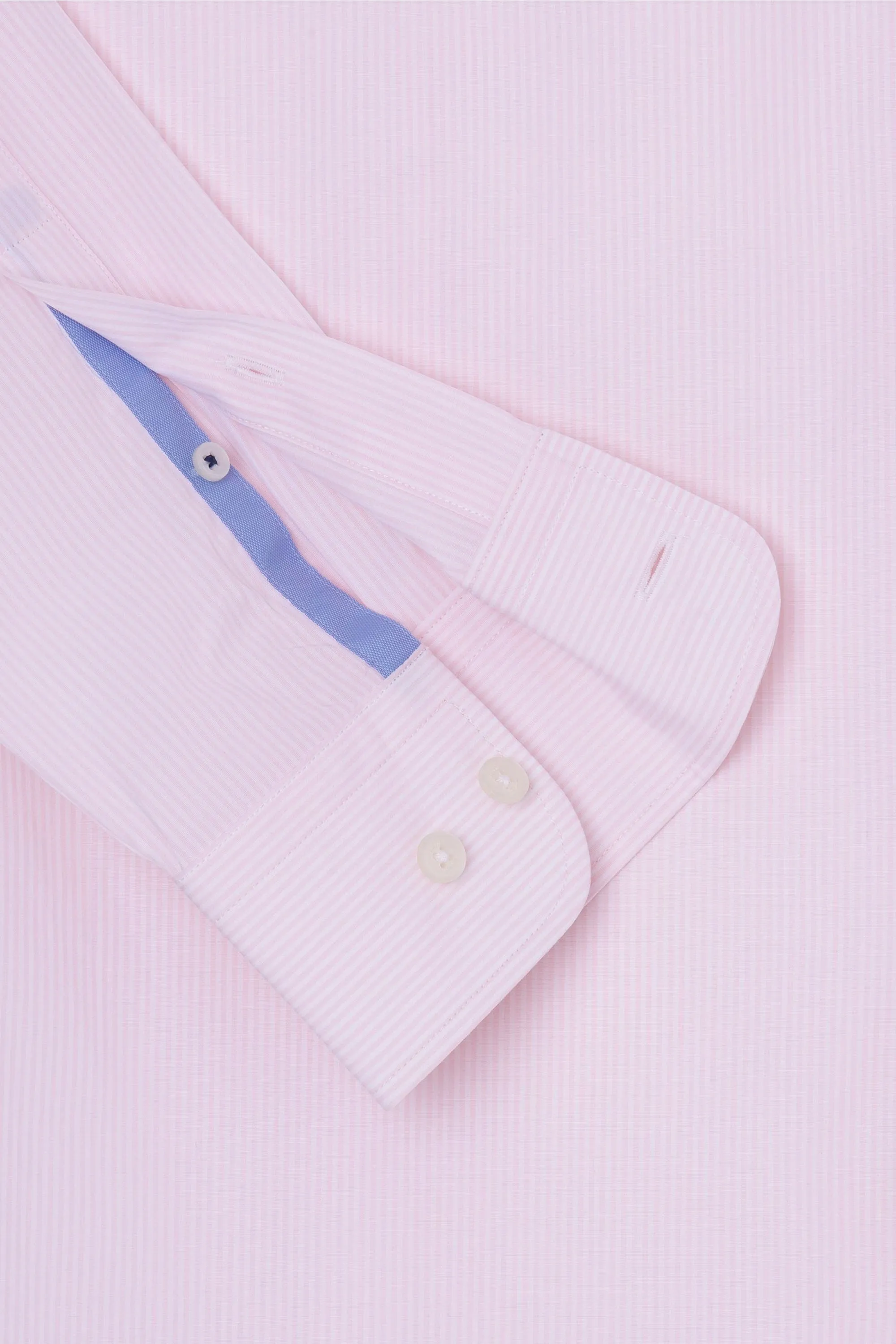 Hackett Ess Fine Bengal Stripe Long Sleeved Shirt Pink Stripe