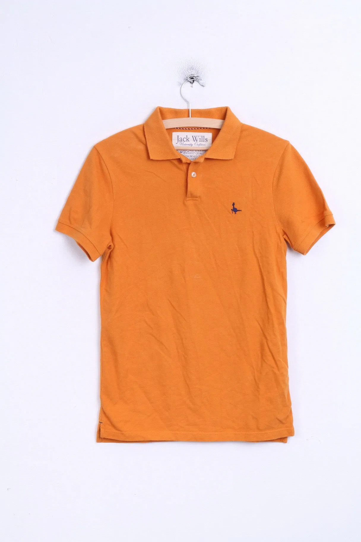 Jack Willis Mens XS Polo Shirt Orange Cotton University Oufitters