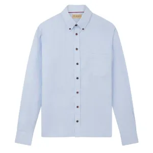James Purdey Linen Button Down Collar Shirt Lilac