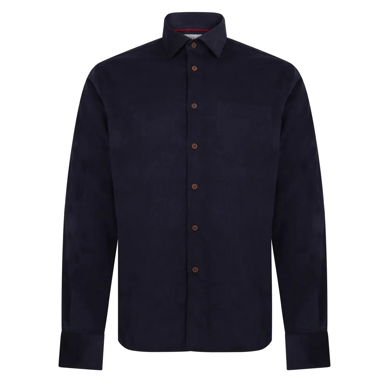 James Purdey Mount Fit Needle Cord Shirt Navy