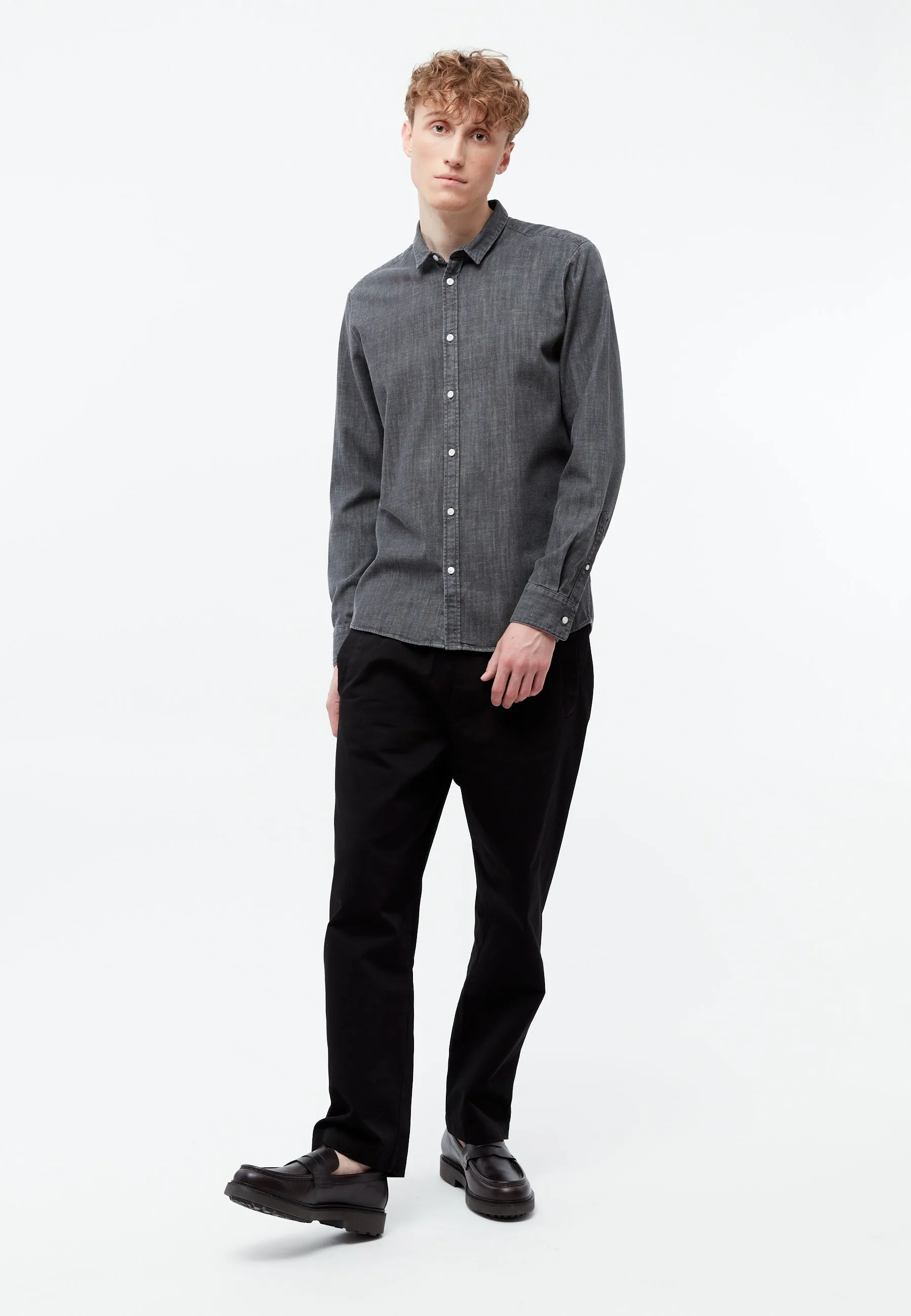 Jeanshemd GBDEVIS out of organic cotton - Washed Black (Denim) Givn Berlin