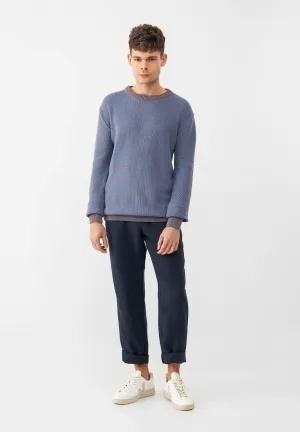 Knitted Sweater GBAIDEN Made Of Organic Cotton - Beige / Blue (Melange) Givn Berlin