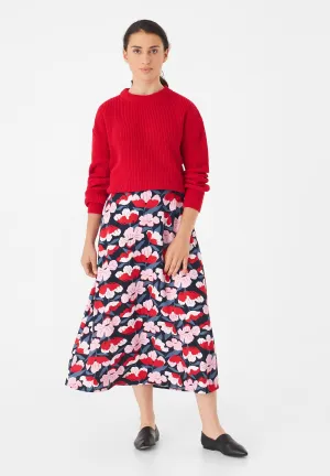 Knitted Sweater GBARIA Loose Fit Made From Organic Cotton - Strawberry Givn Berlin