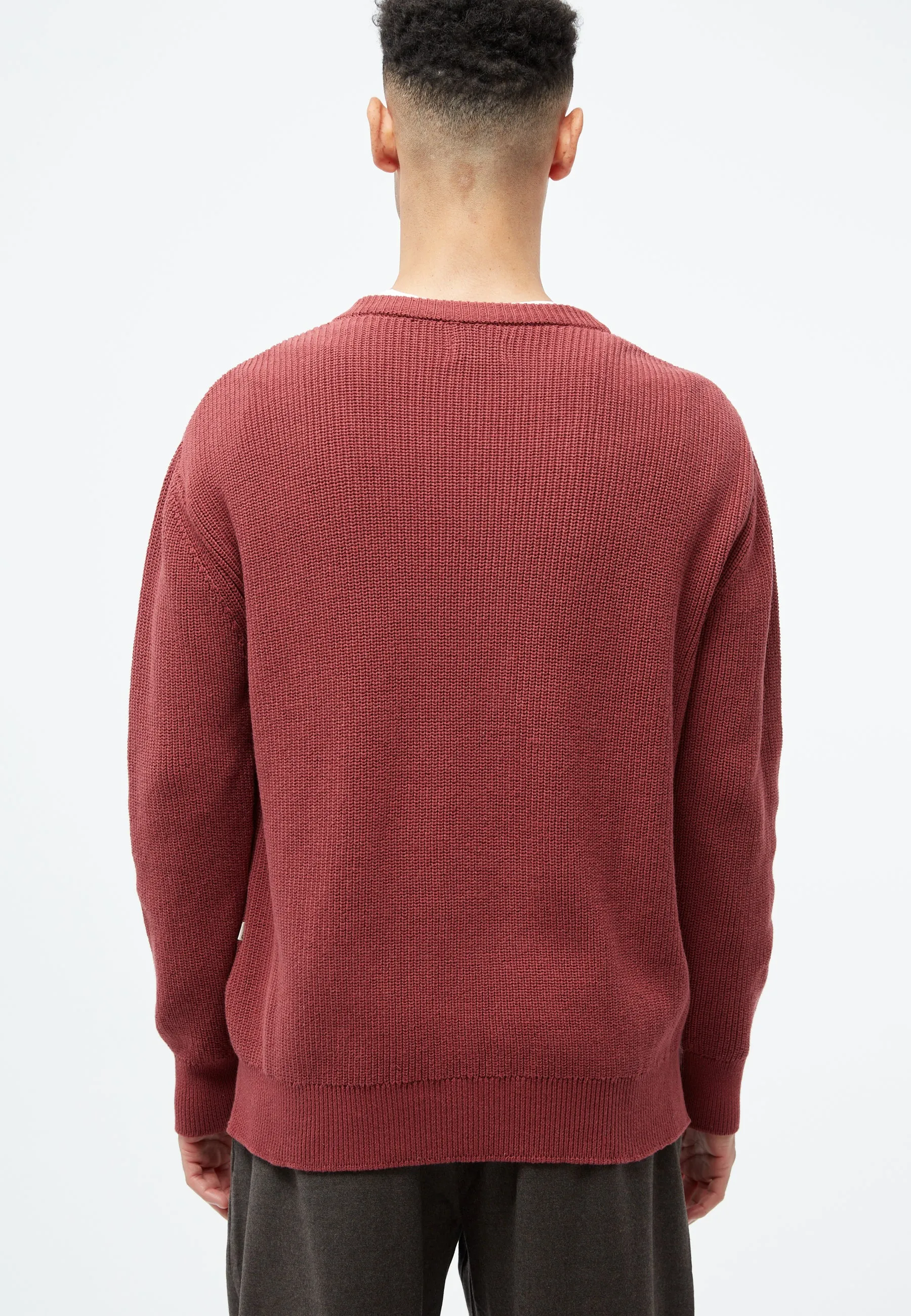 Knitted sweater GBBRENDAN loose fit made from organic cotton - Cranberry Givn Berlin