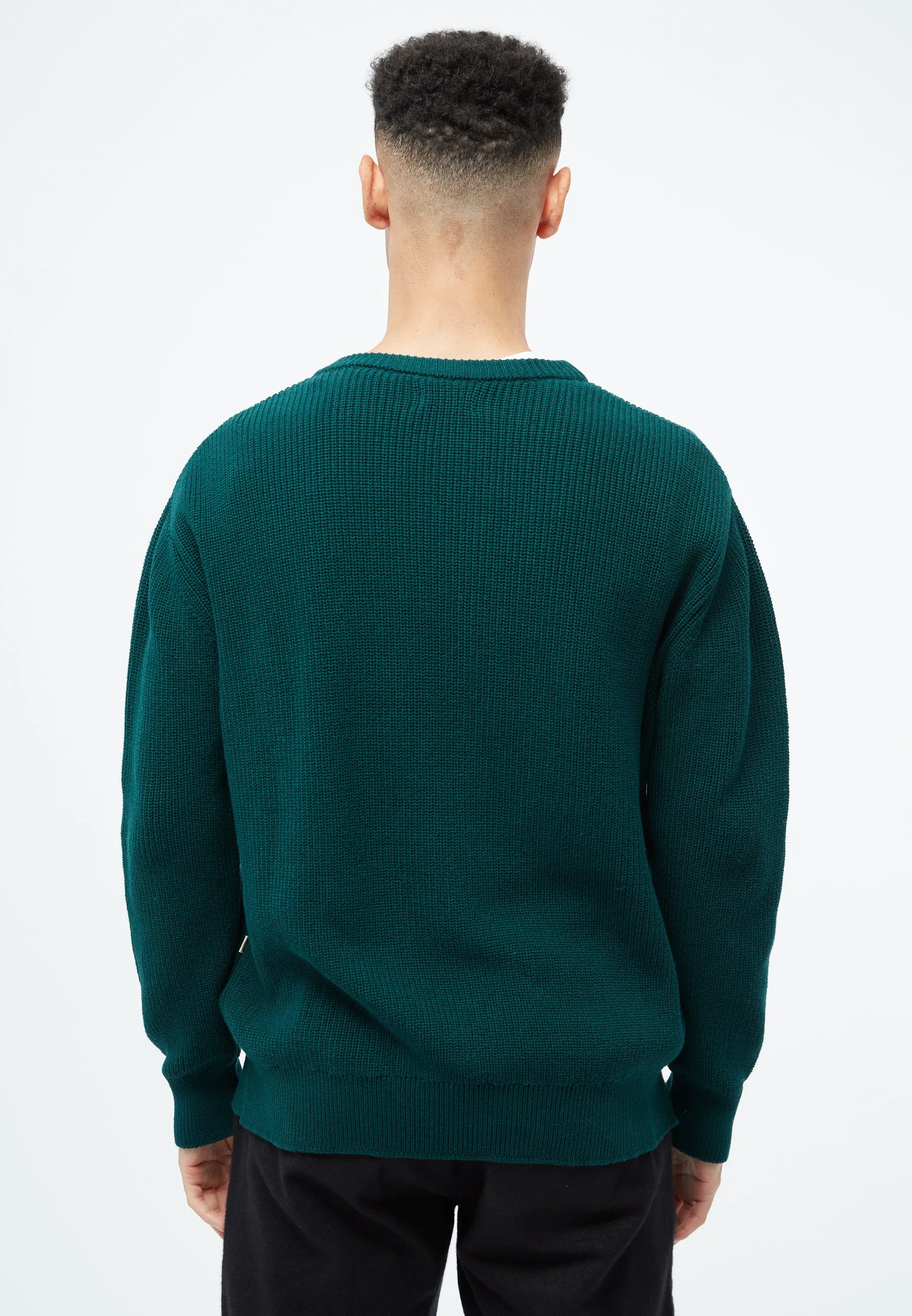 Knitted sweater GBBRENDAN loose fit made from organic cotton - Dark Teal Givn Berlin