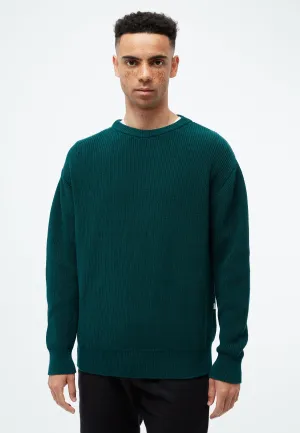Knitted sweater GBBRENDAN loose fit made from organic cotton - Dark Teal Givn Berlin