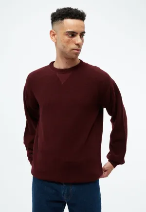 Knitted sweater GBCAMILLO made from certified merino wool - Burgundy (merino) Givn Berlin