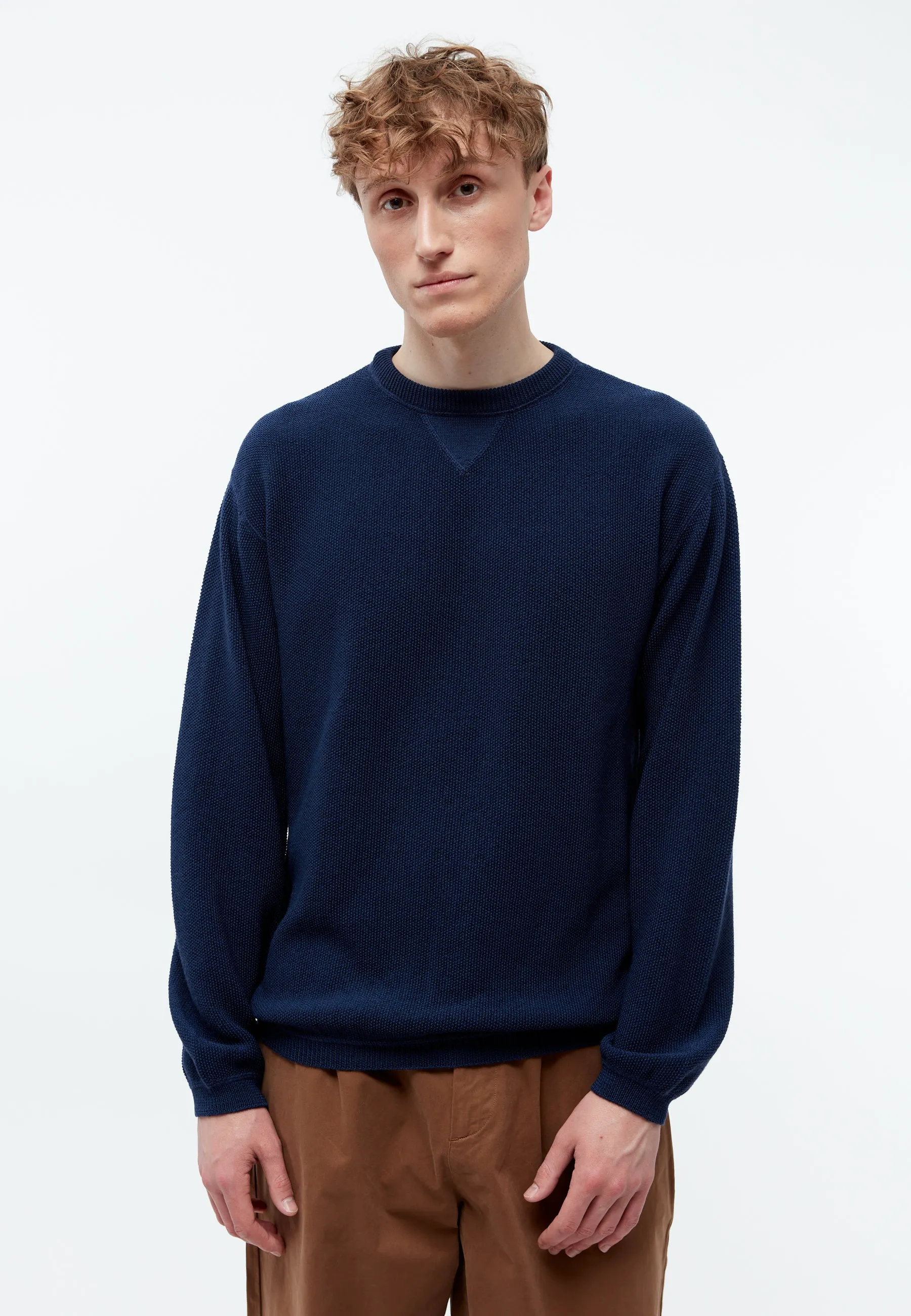 Knitted sweater GBCAMILLO made from certified merino wool - Water Blue (Merino) Givn Berlin