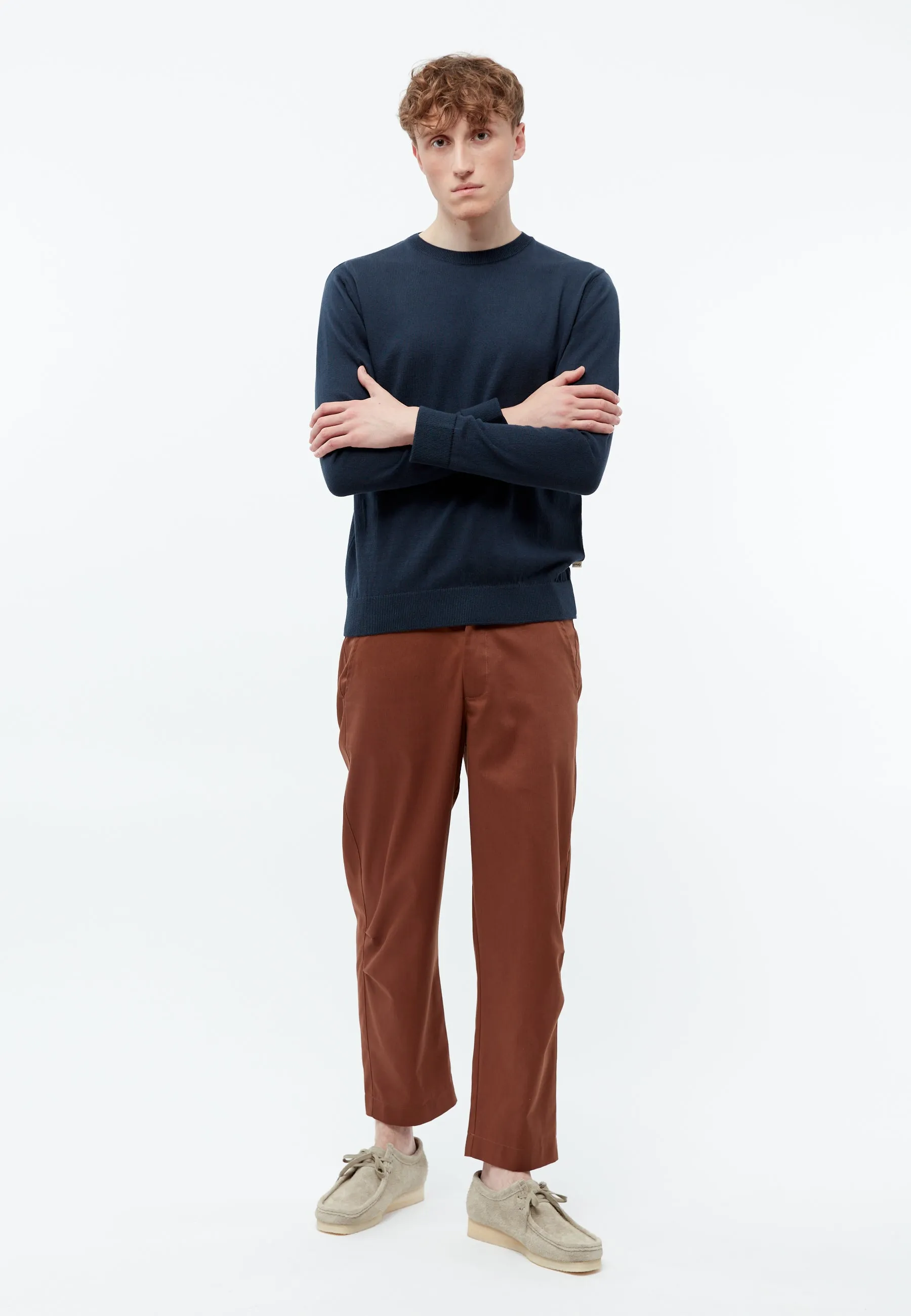 Knitted Sweater GBCOSMO Made From Organic Cotton - Midnight Blue Givn Berlin