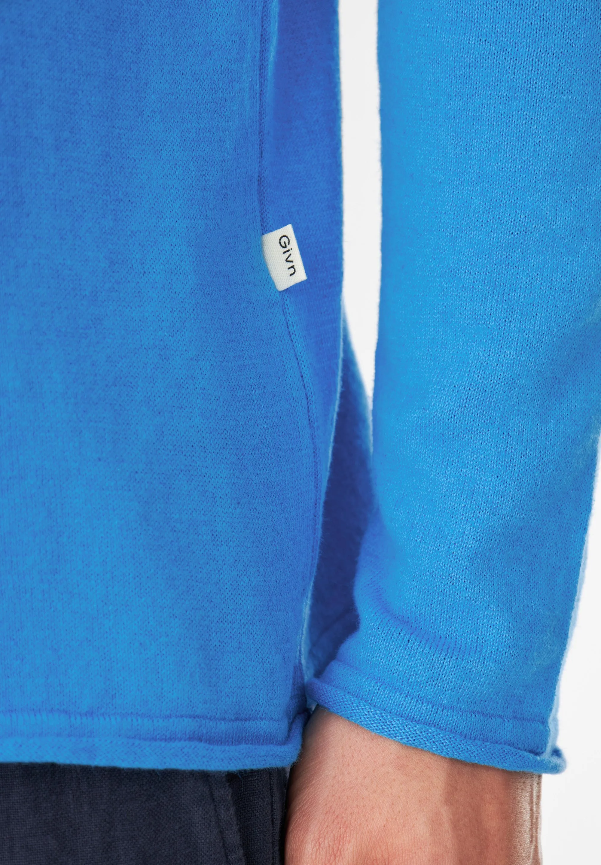 Knitted Sweater GBDENIS Made From Organic Cotton - French Blue Givn Berlin