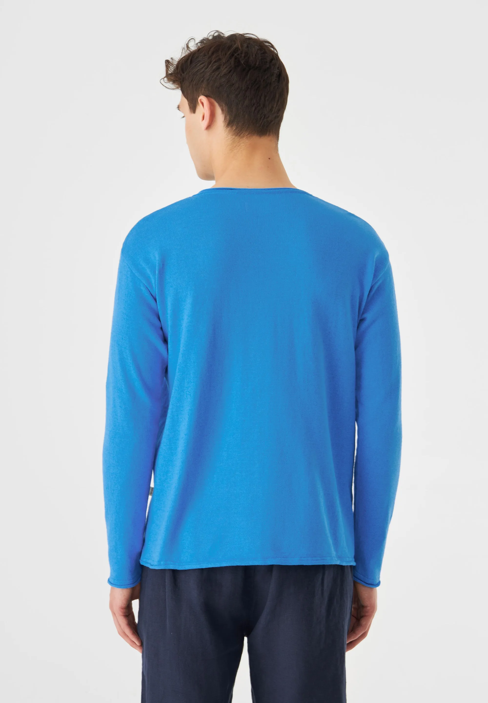 Knitted Sweater GBDENIS Made From Organic Cotton - French Blue Givn Berlin