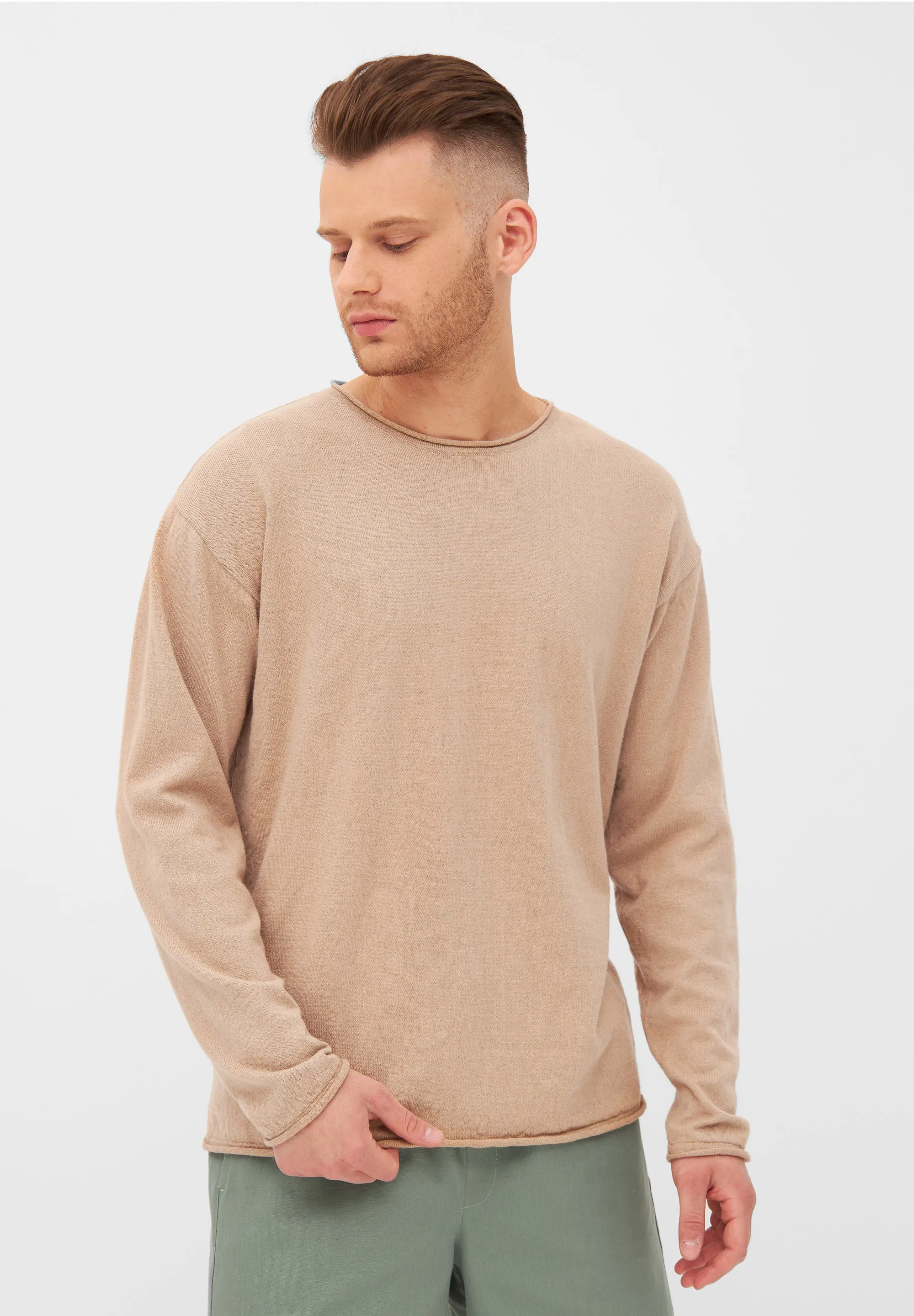 Knitted Sweater GBDENIS Made From Organic Cotton - Light Brown Givn Berlin