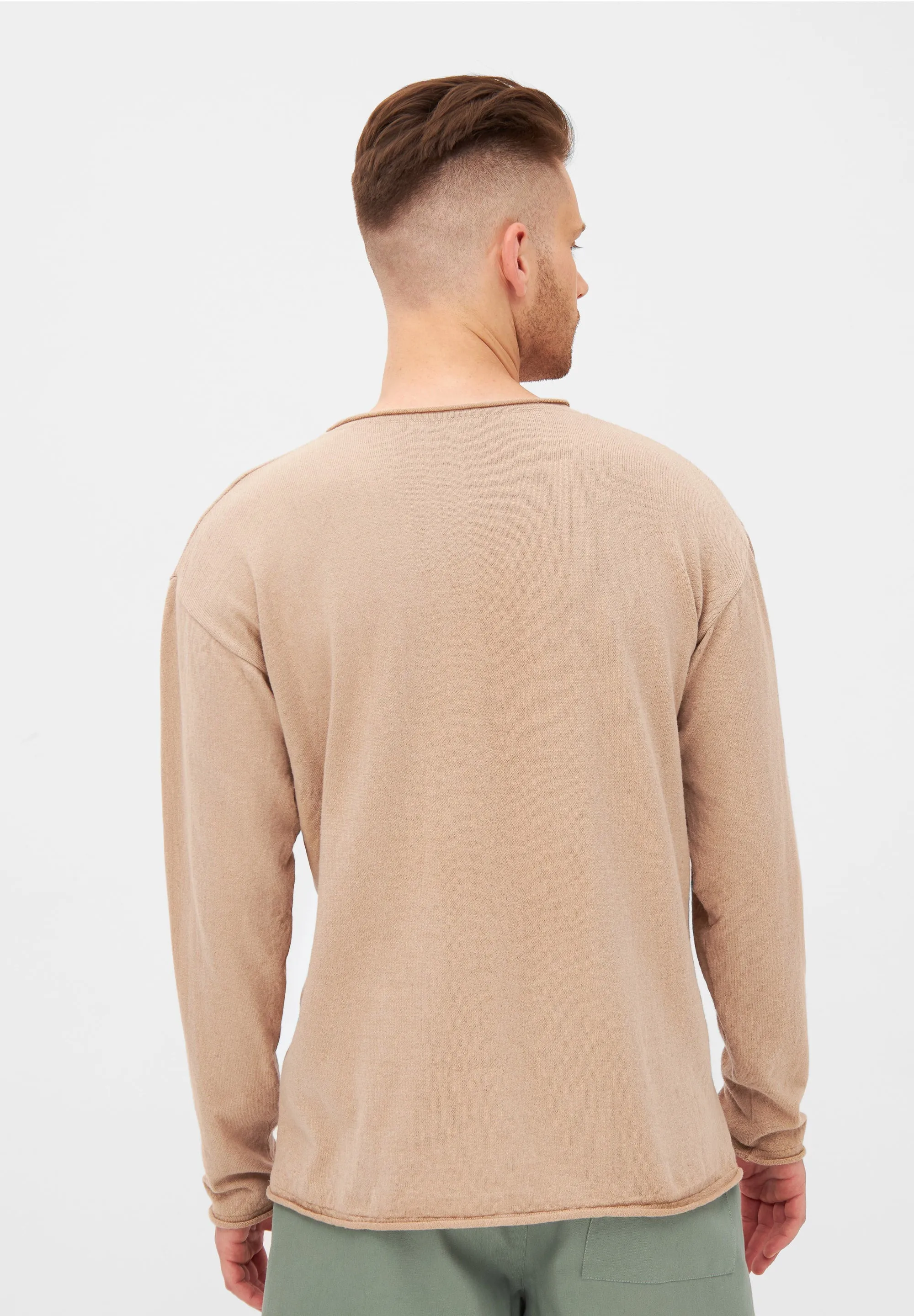 Knitted Sweater GBDENIS Made From Organic Cotton - Light Brown Givn Berlin