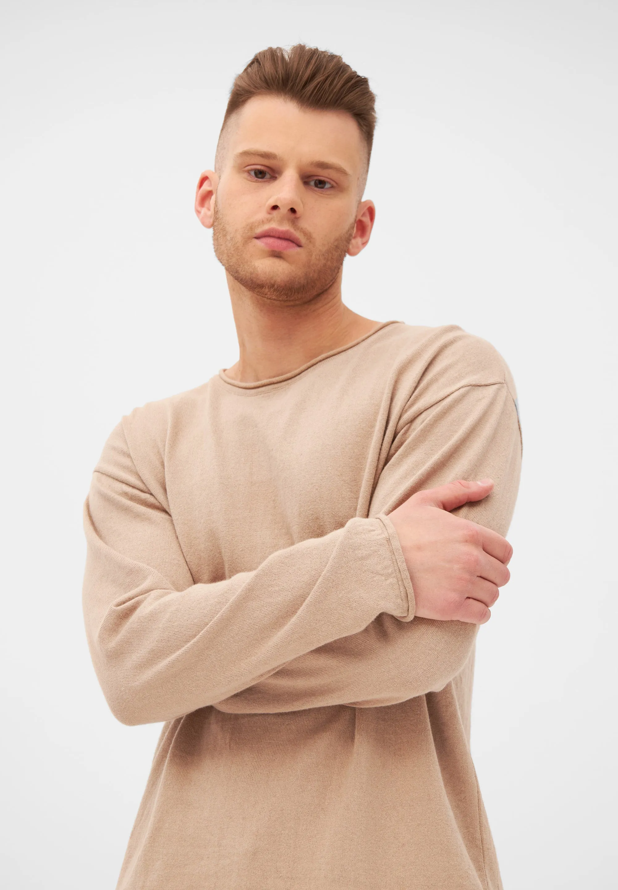 Knitted Sweater GBDENIS Made From Organic Cotton - Light Brown Givn Berlin