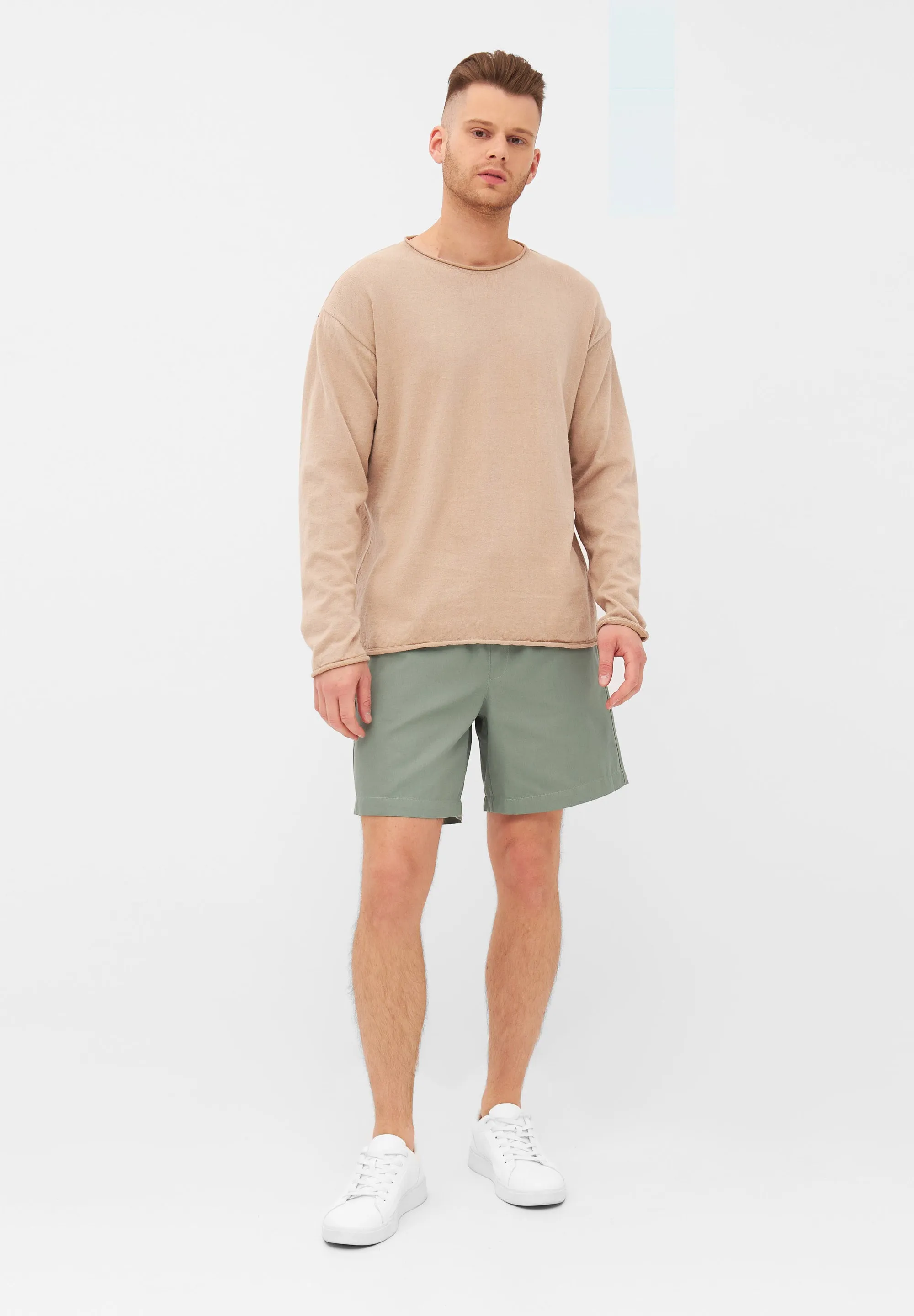 Knitted Sweater GBDENIS Made From Organic Cotton - Light Brown Givn Berlin