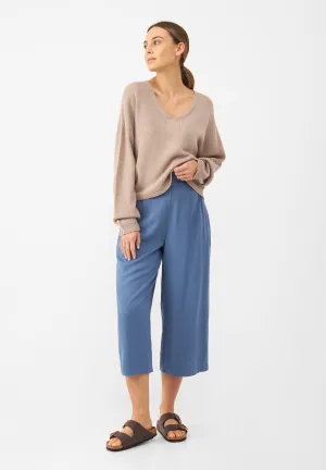 Knitted Sweater GBLINNEA Relaxed Fit Made From Organic Cotton - Light Brown Givn Berlin