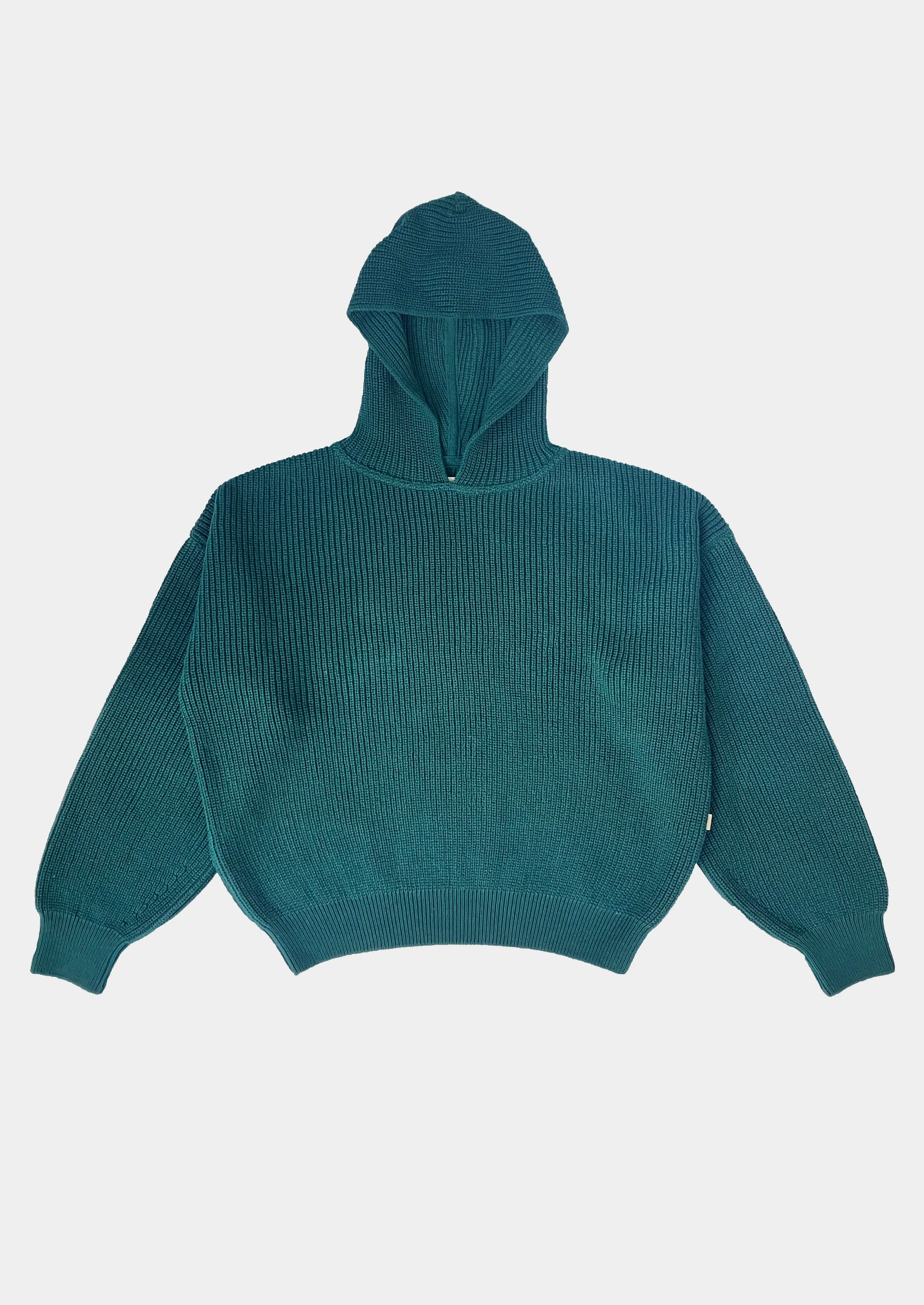 Knitted sweater GBMARIELLA relaxed fit made of organic cotton with hood - Dark Teal Givn Berlin