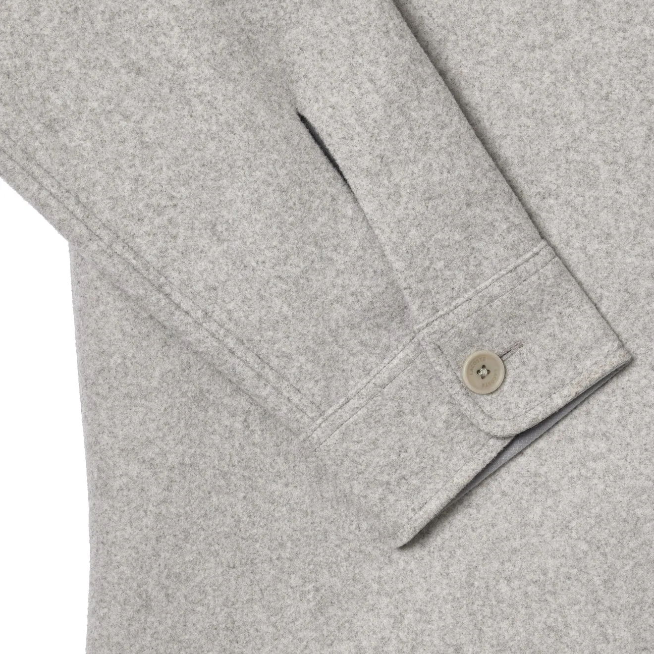 Lacoste Oversized Flannel Overshirt Grey Chine
