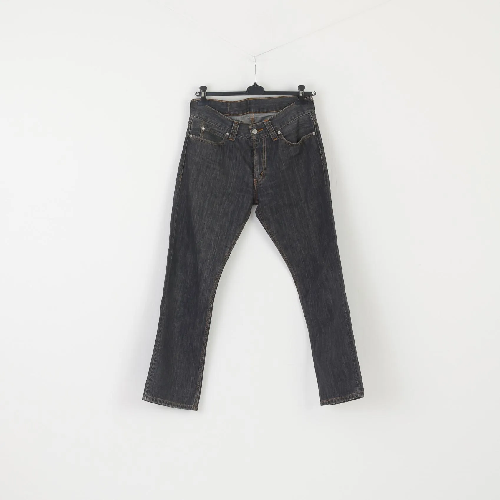 Levi's 506 Mwn 32 Jeans Trousers Navy Gray Vintage Riveted Vintage Denim Pants
