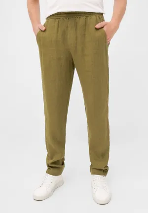 Linen Chino Pants ERIC - Olive Oil (Linen) Givn Berlin
