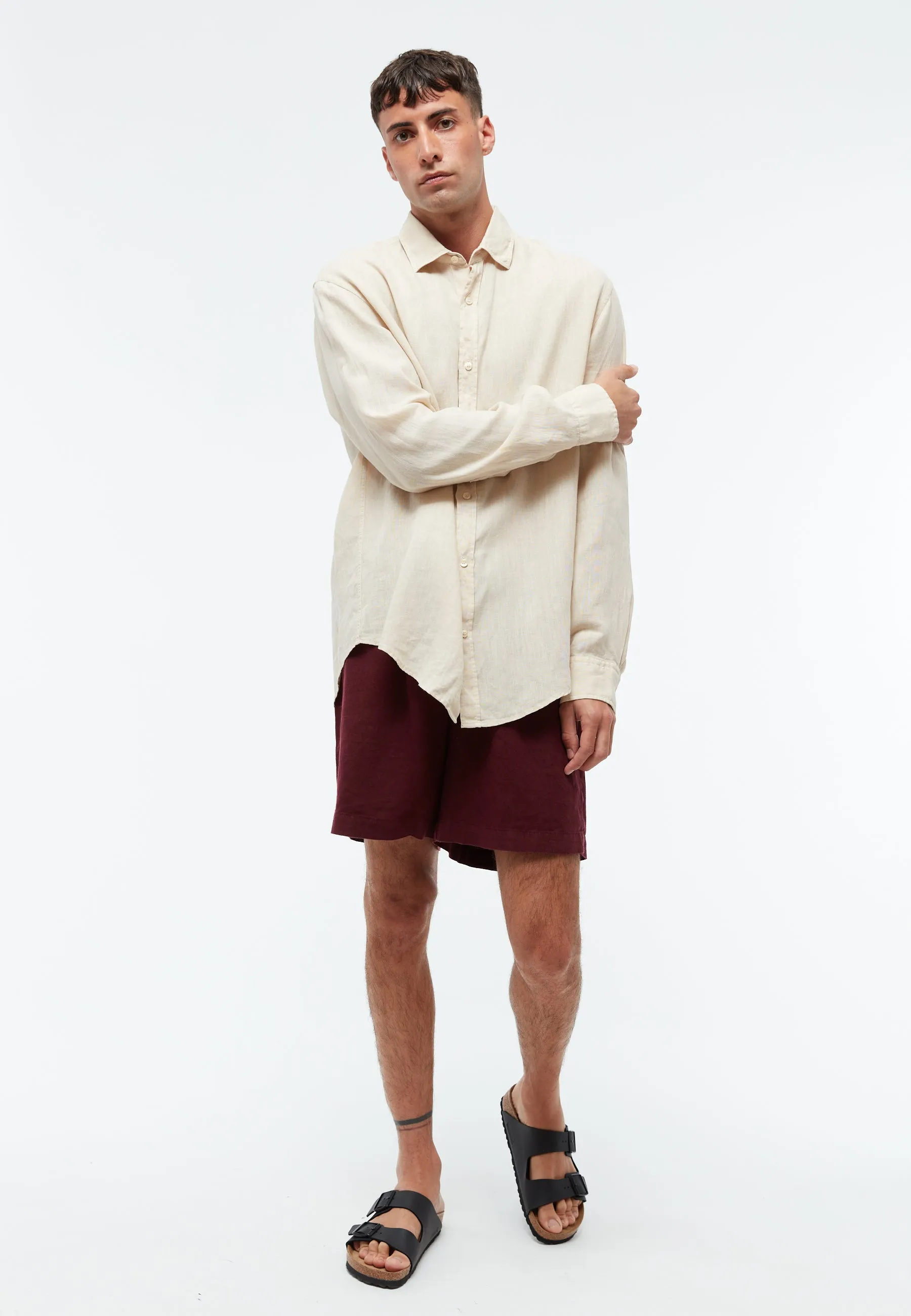 Linen shirt GBJOHN relaxed - Beige (Linen) Givn Berlin