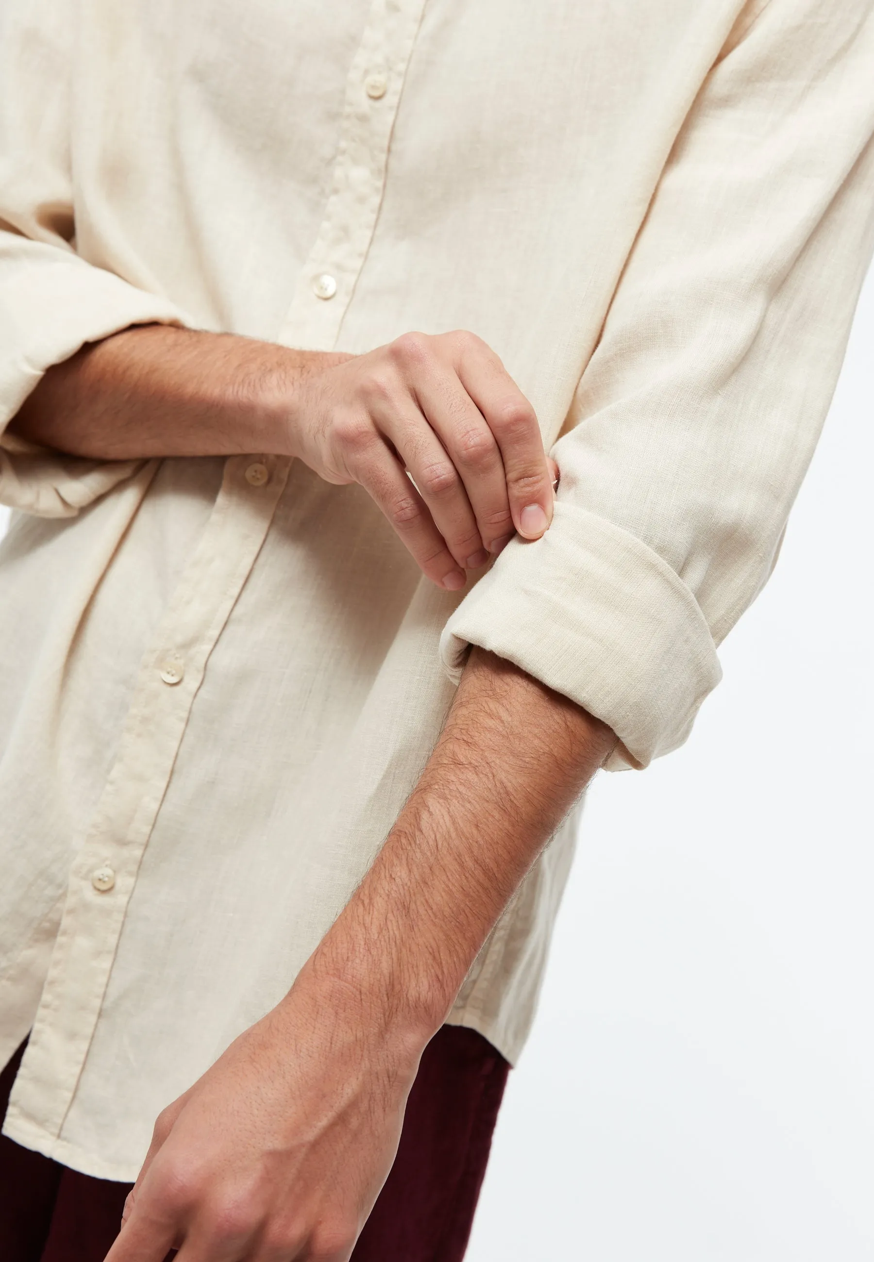 Linen shirt GBJOHN relaxed - Beige (Linen) Givn Berlin