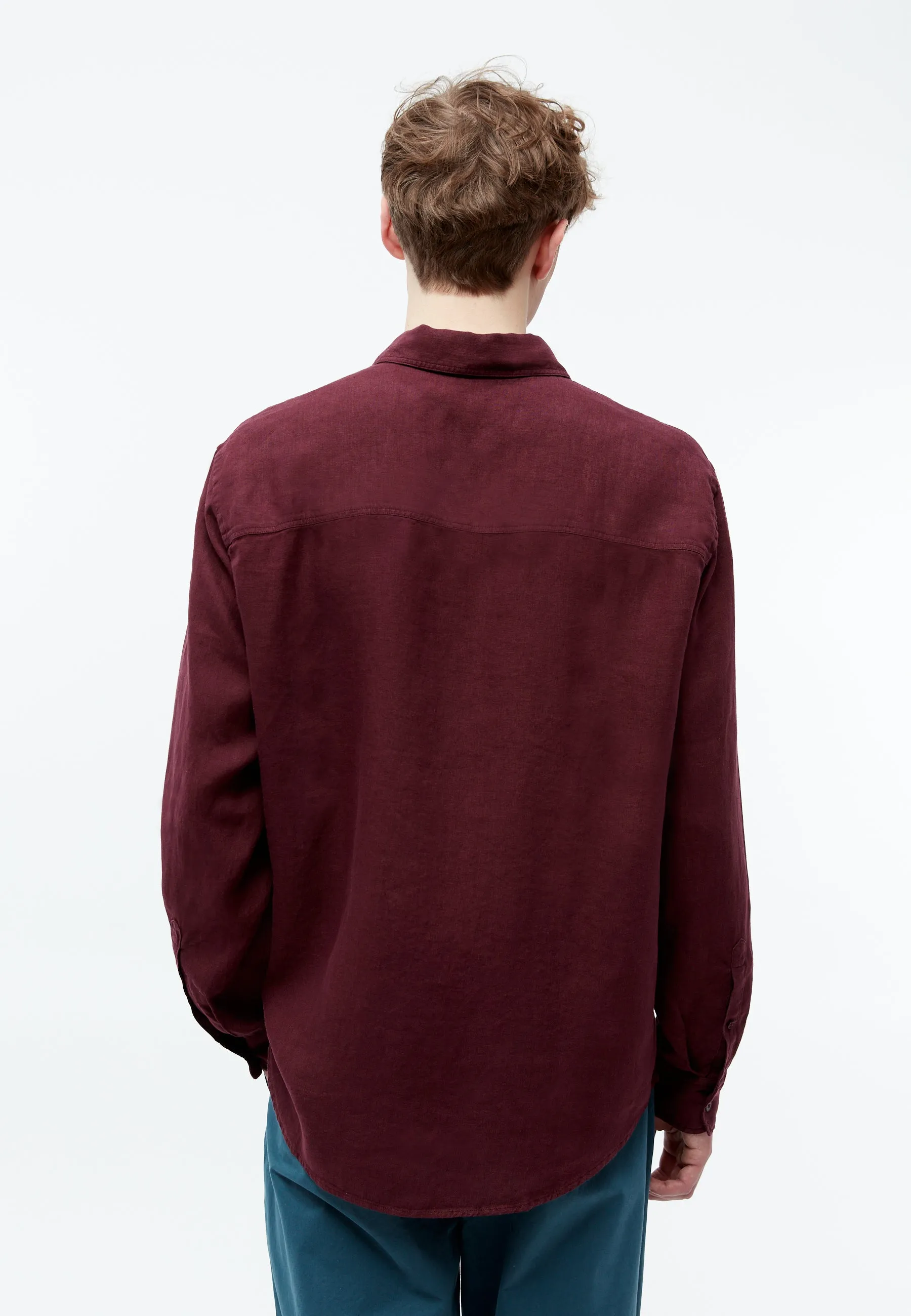 Linen shirt GBJOHN relaxed - Burgundy (Linen) Givn Berlin