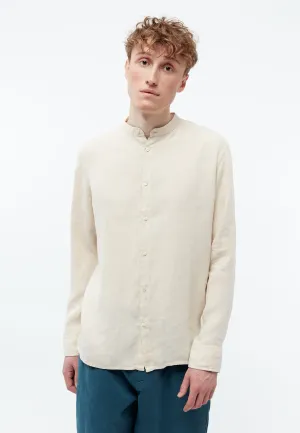 Linen shirt GBWES with stand-up collar - Beige (Linen) Givn Berlin
