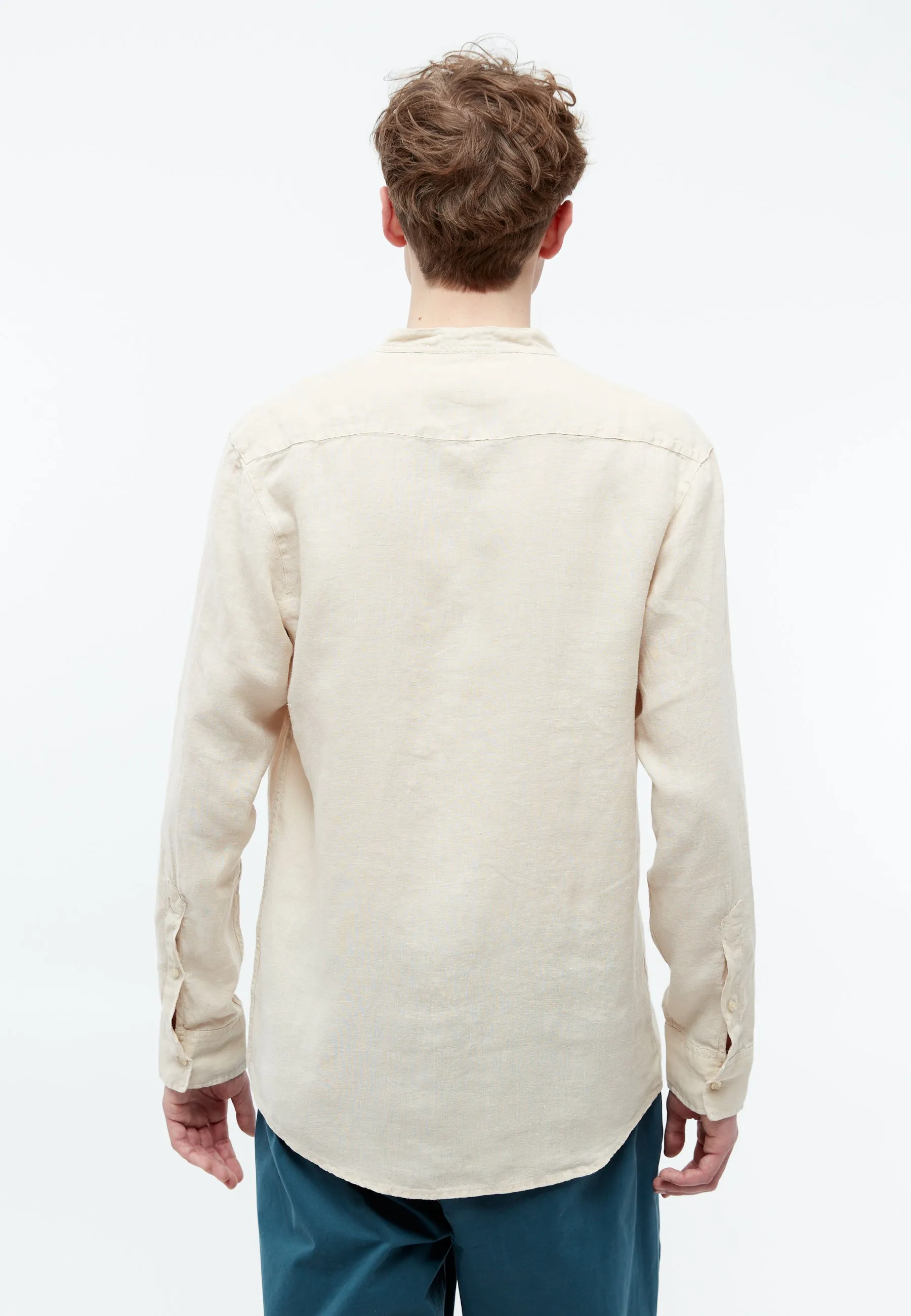 Linen shirt GBWES with stand-up collar - Beige (Linen) Givn Berlin