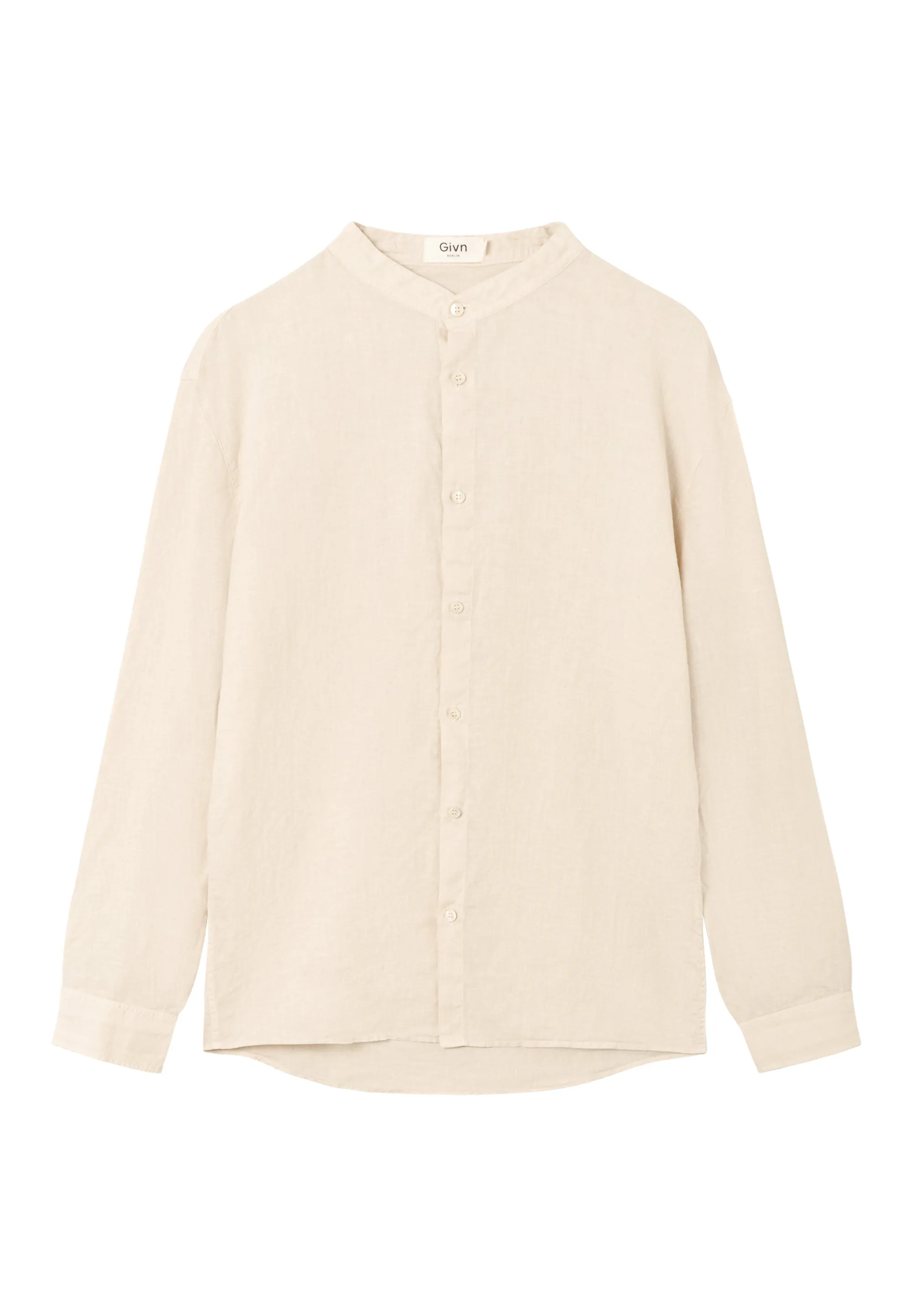Linen shirt GBWES with stand-up collar - Beige (Linen) Givn Berlin