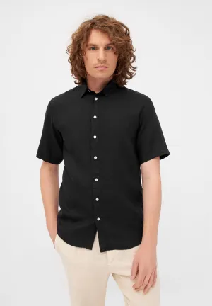 Linen short sleeve shirt DYLAN - Black (Linen) Givn Berlin