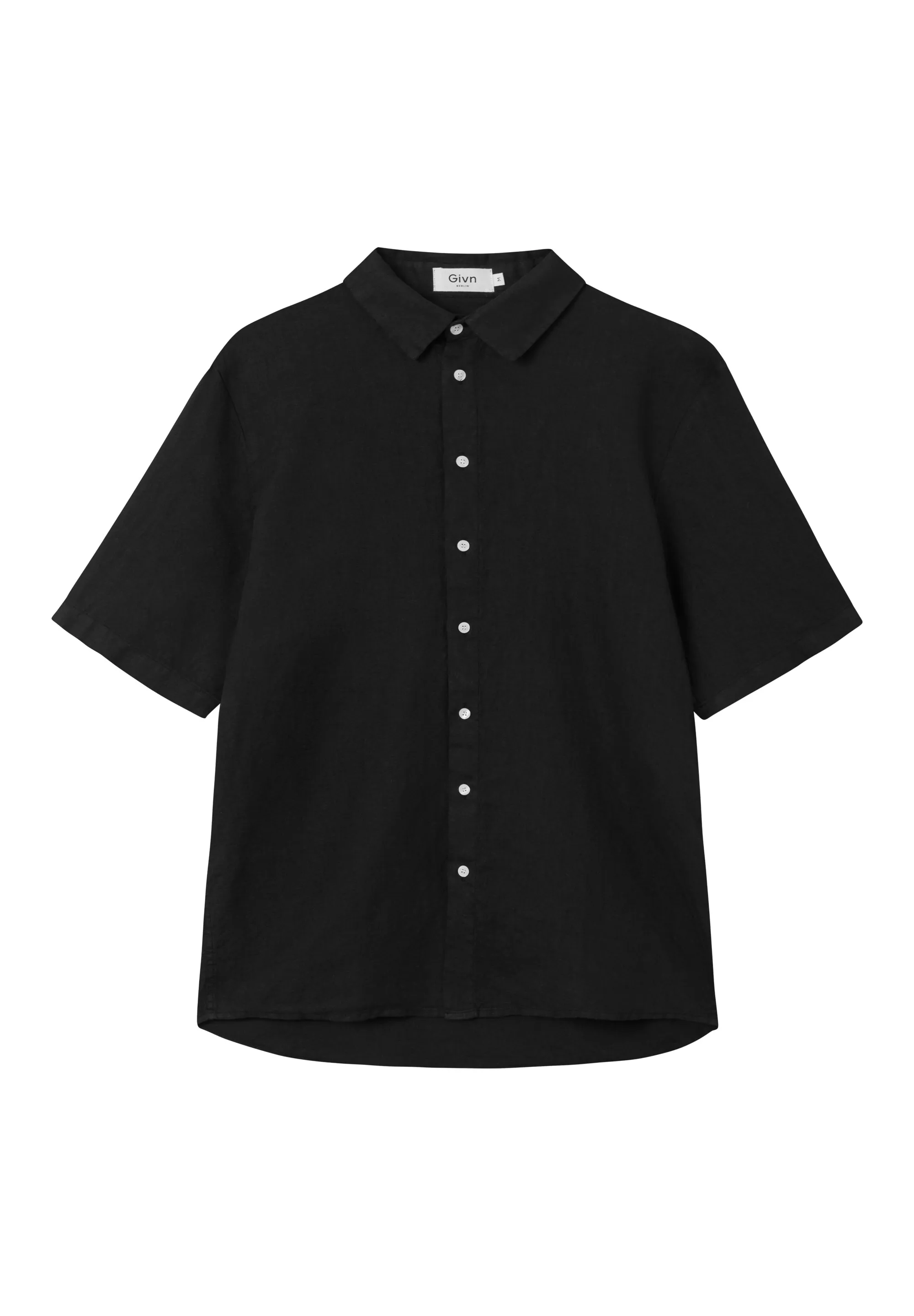 Linen short sleeve shirt DYLAN - Black (Linen) Givn Berlin