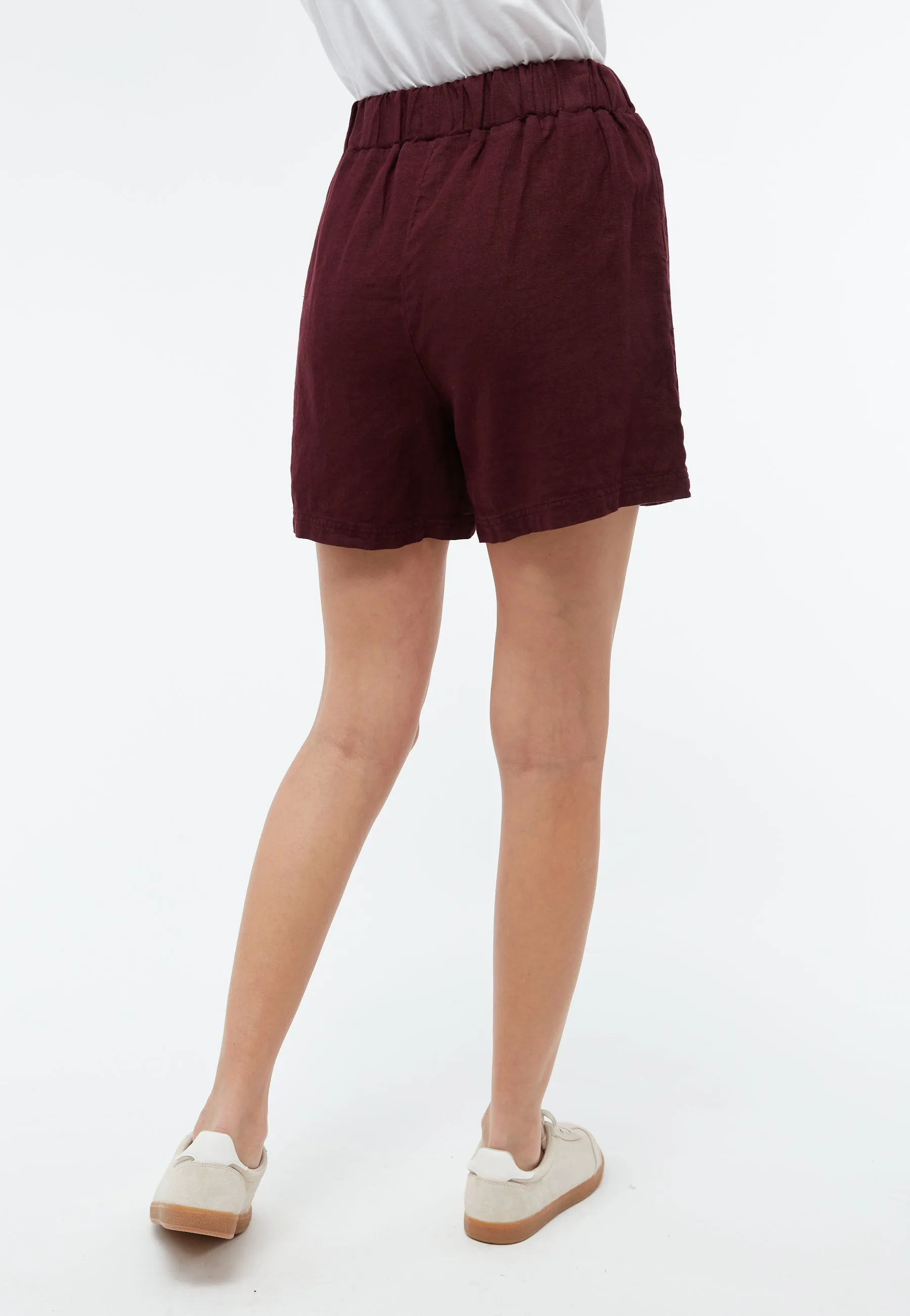 Linen shorts GBCLEMENTINE - Burgundy (Linen) Givn Berlin