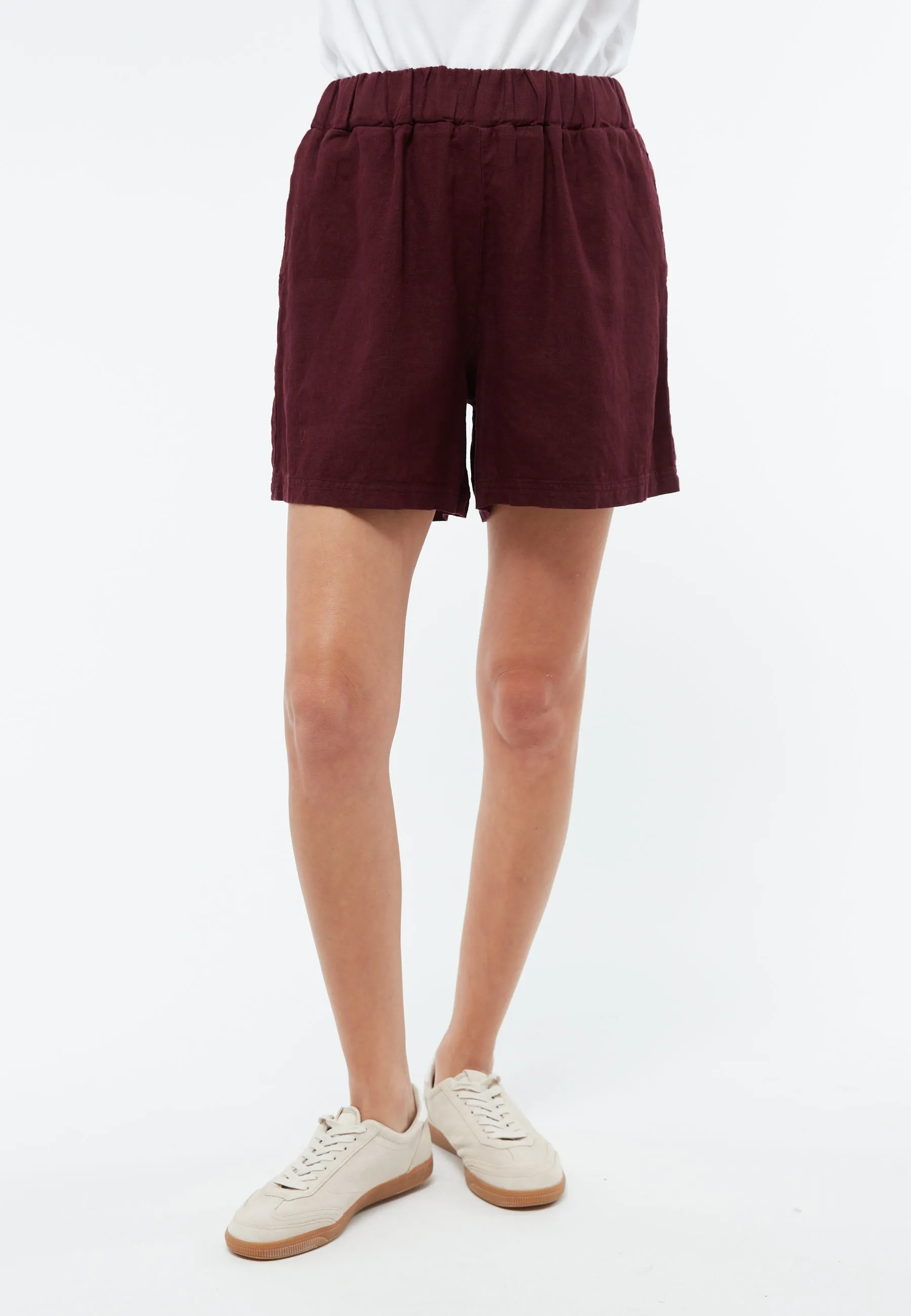 Linen shorts GBCLEMENTINE - Burgundy (Linen) Givn Berlin