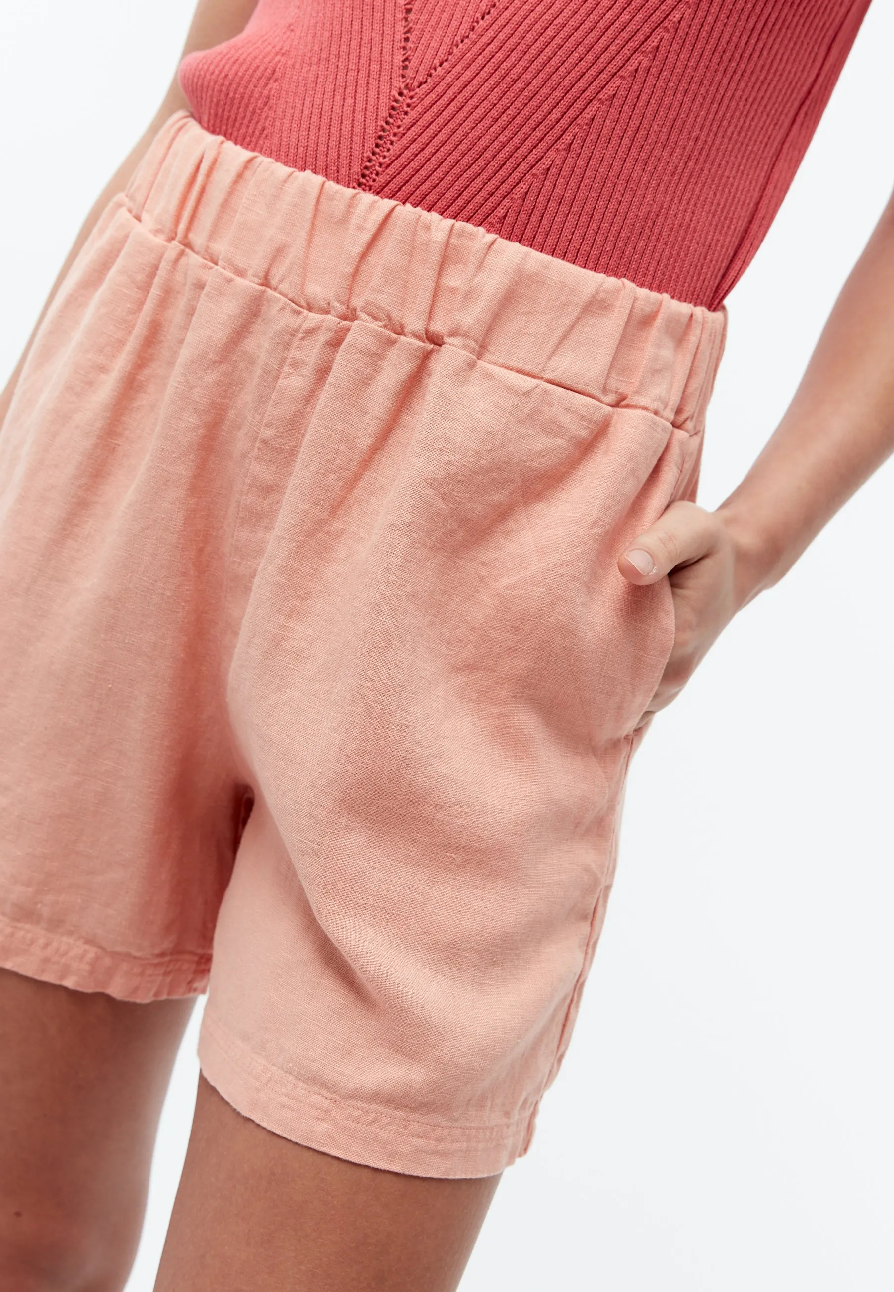 Linen shorts GBCLEMENTINE - Light Apricot (Linen) Givn Berlin