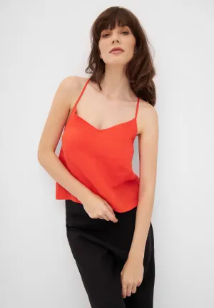 Linen Top JULIE - Sunset Orange (Linen) Givn Berlin