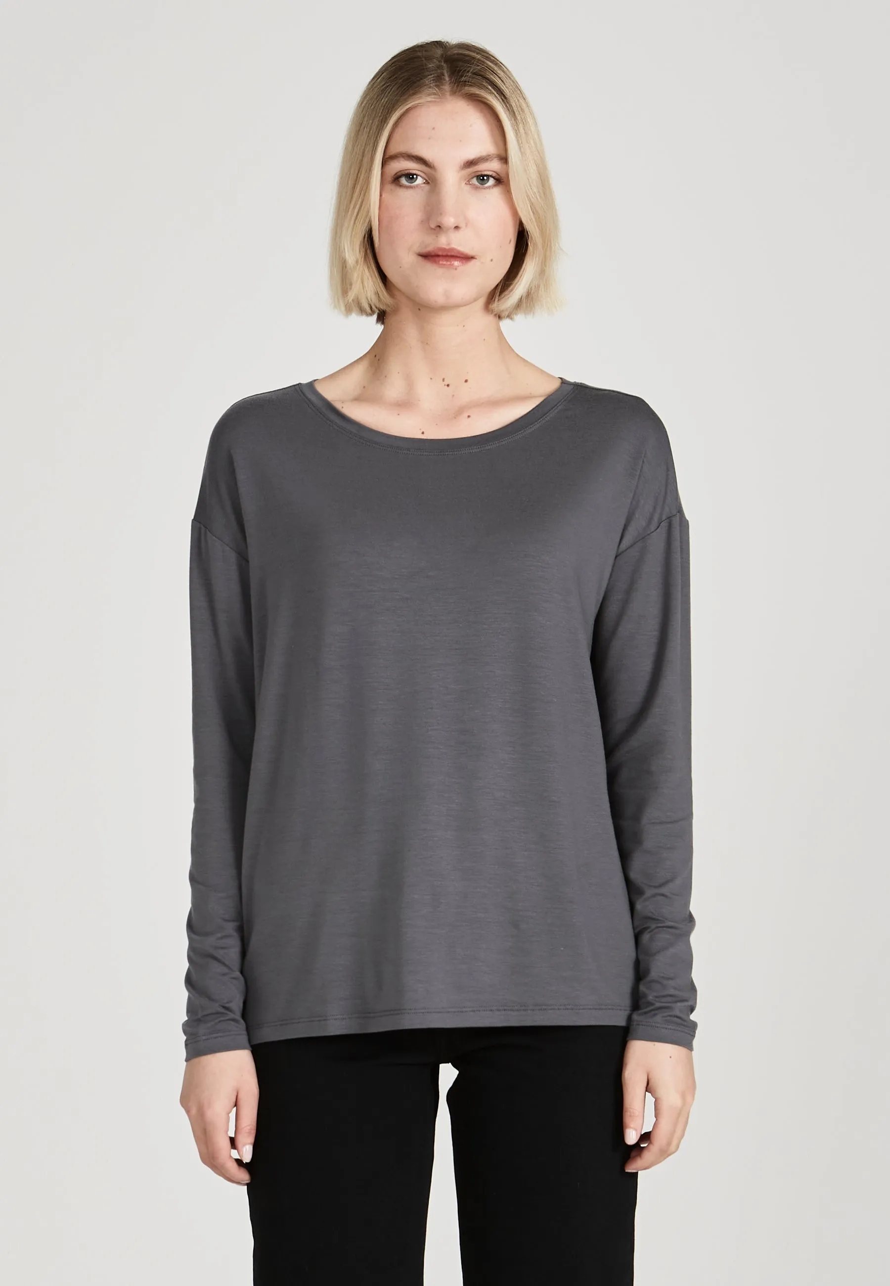Long sleeve POLLY in TENCEL™ Lyocell - Shadow Grey (Tencel) Givn Berlin