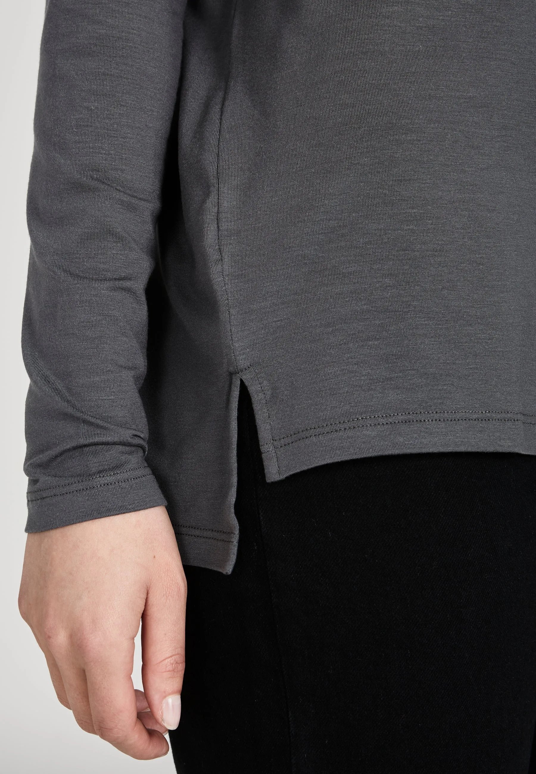 Long sleeve POLLY in TENCEL™ Lyocell - Shadow Grey (Tencel) Givn Berlin